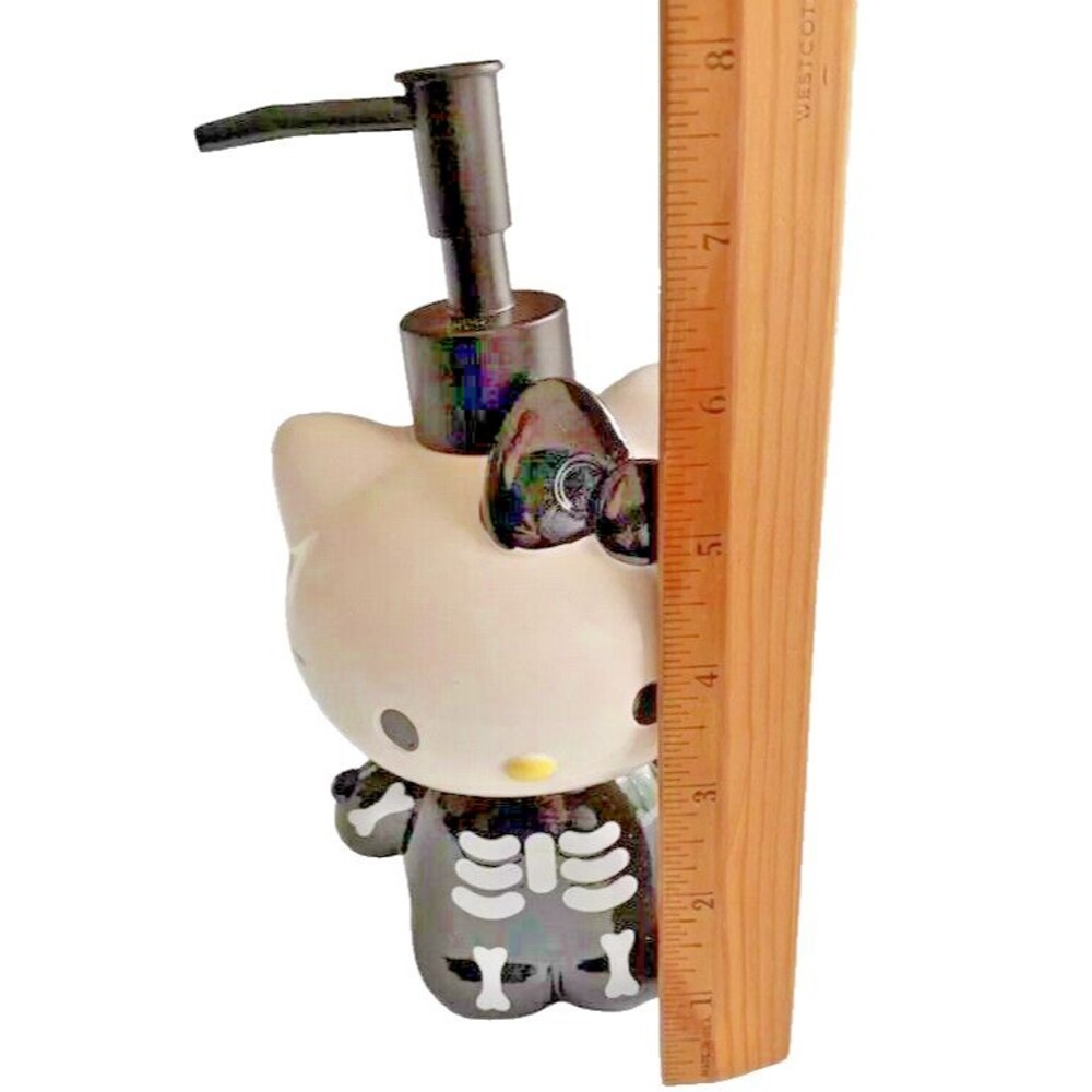 Halloween Hello Kitty Skeleton Soap Pump Lotion Dispenser Black Goth Tik Tok